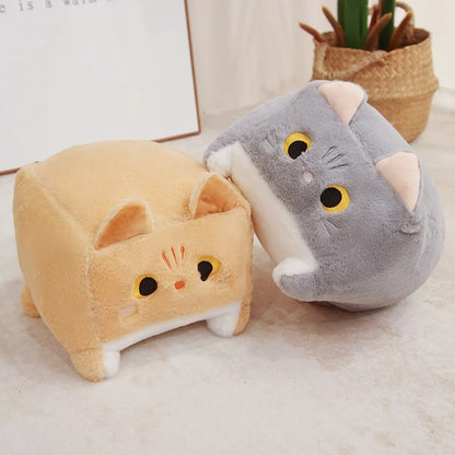 Peluche Cojin D Gato Kawaii Felpa Super Suave Cubo Cute /r&c