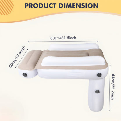 Cama De Viaje Inflable Para Bebés Niñ@s Para Avión Auto Ryc Color Beige/blanco