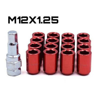 Tuercas De Seguridad Llanta M12 Antirrobo Colores 16 Pcs