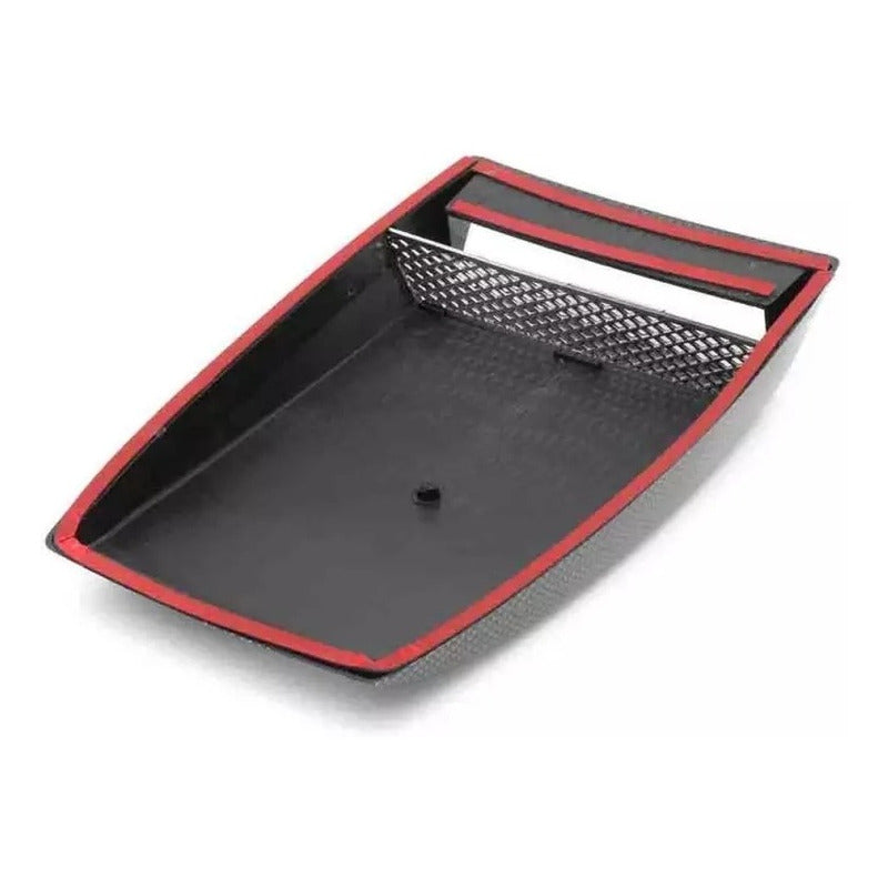 Toma De Aire Capot Adhesiva Fibra Auto Tuning Universal /ryc Negro