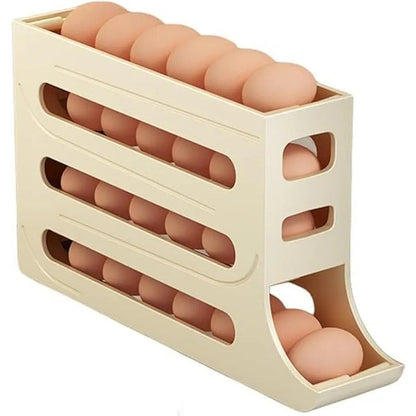 Dispensador De Huevos Caja Para 30 Unidades Organizador Color Crema 25593