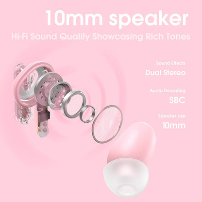Auriculares Bluetooth Onikuma T5 Tws Reducción De Ruido Pink Color T5 Pink