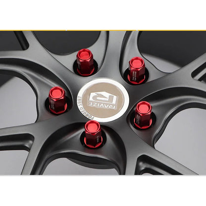 Set 20 Pernos De Llanta Doble Cabezal + Llave M14 Tunning Rojo M14x1.5