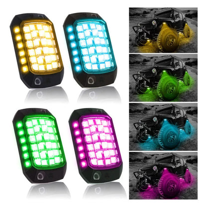 Kit Luz De Chasis 3d 36led Rgb Bluetooth Control 12v Tunning