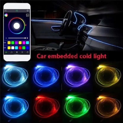 Hilo Neon Decorativo Con Luz Rgb 5 Led Bluetooth App Auto
