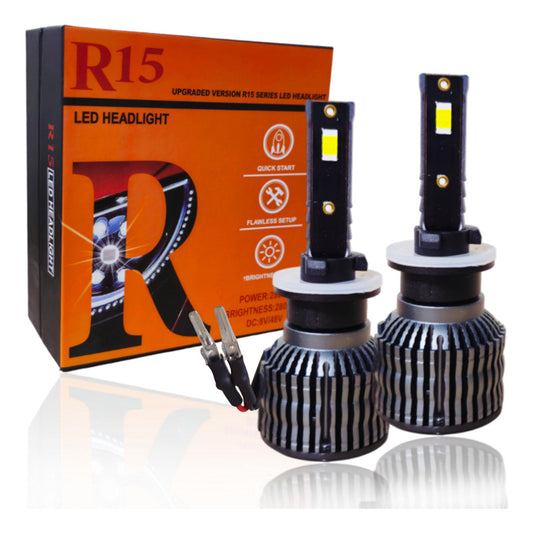 Ampolleta R15 Turbo Led 28000lm Potent 8/48v H11/h7/9005/880