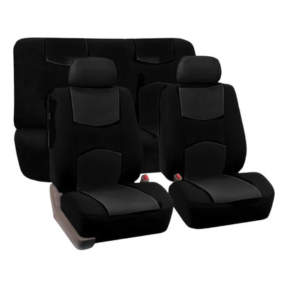 Set 12pcs Cubre Asiento Ecocuero Volante Cinturón Palanca Ne