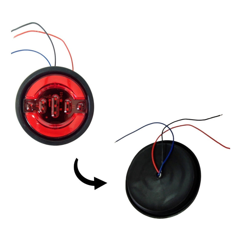 X2 Luz Led Trasera 12/24v Auto Remolque Camión Rojo Freno