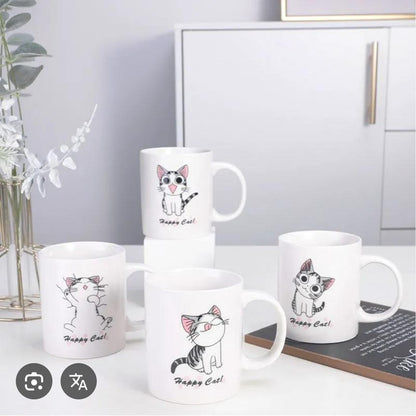 X4 Tazas De Gato Chi Mug Taza 380ml Taza Café Té Happy Cat