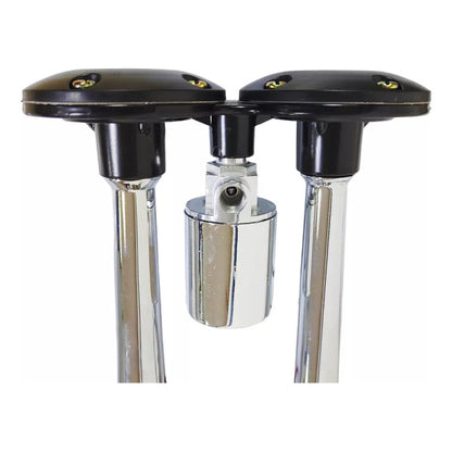 Bocina De Aire Electrica Doble Trompeta Con Luz Ámbar 12-24v