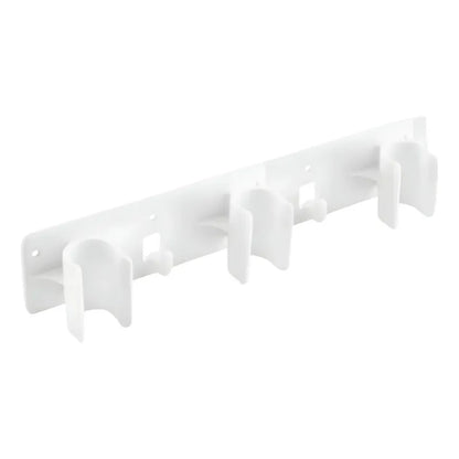 Organizador 3 Escoba Colgador Adhesivo D Escobillon Trapero Blanco 30420