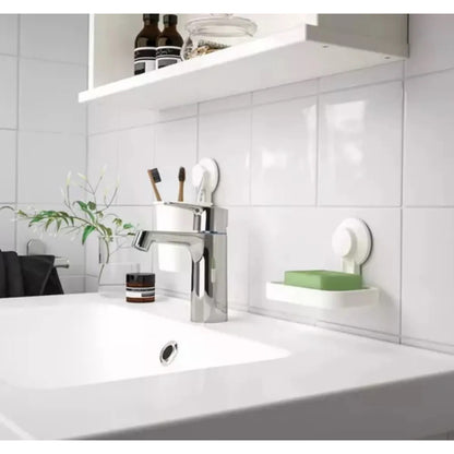 Jabonera Con Ventosa Fuerte Soporte De Pared Para Jabón Blanco 30132