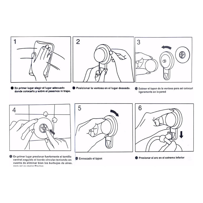 Porta Toalla Con Ventosa Soporte De Toalla Largo Toallero Blanco