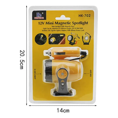 Linterna Base Magnética Conexión Cenicero 12v Auto Lámpara Blanco Amarillo