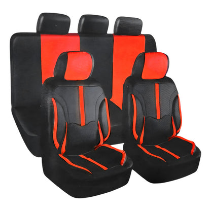 Juego Funda Cubreasiento 100% Eco Cuero Acolchado Y Bolsillo