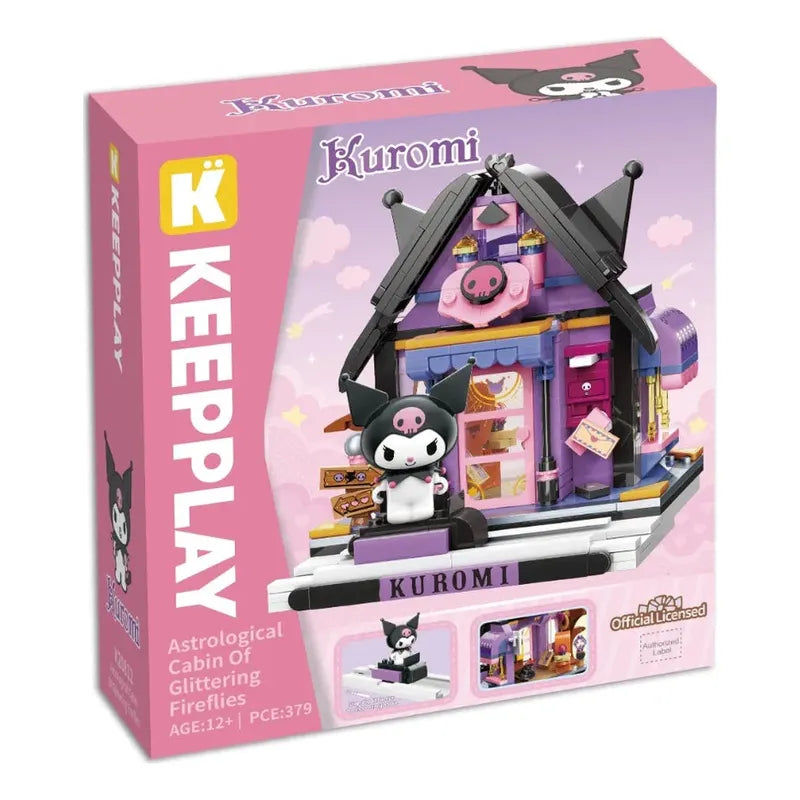 Set Bloque De Construcción Keepplay Sanrio 366 Pieza Kawaii 366 Kuromi Astrological Cabin