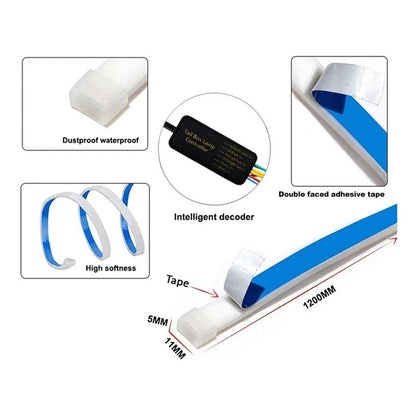 Cinta Tira Led Rgb Para Maleta Auto Multifunción Maletero