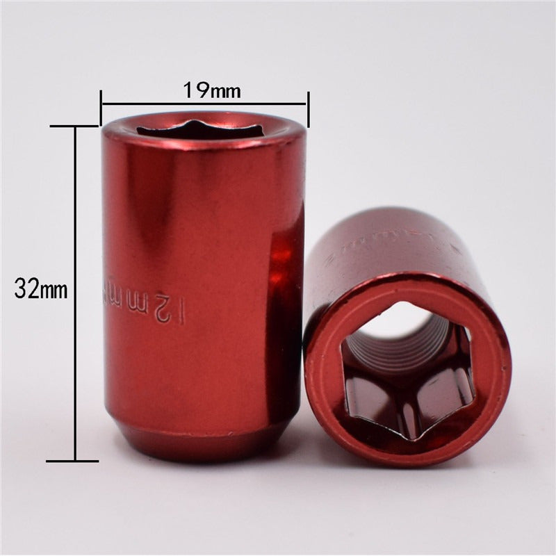 Tuercas De Seguridad Llanta M12 Antirrobo Colores 16 Pcs