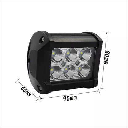 X2 Neblinero 6 Led 18w Foco Led Potente Auto Pack Spots /ryc