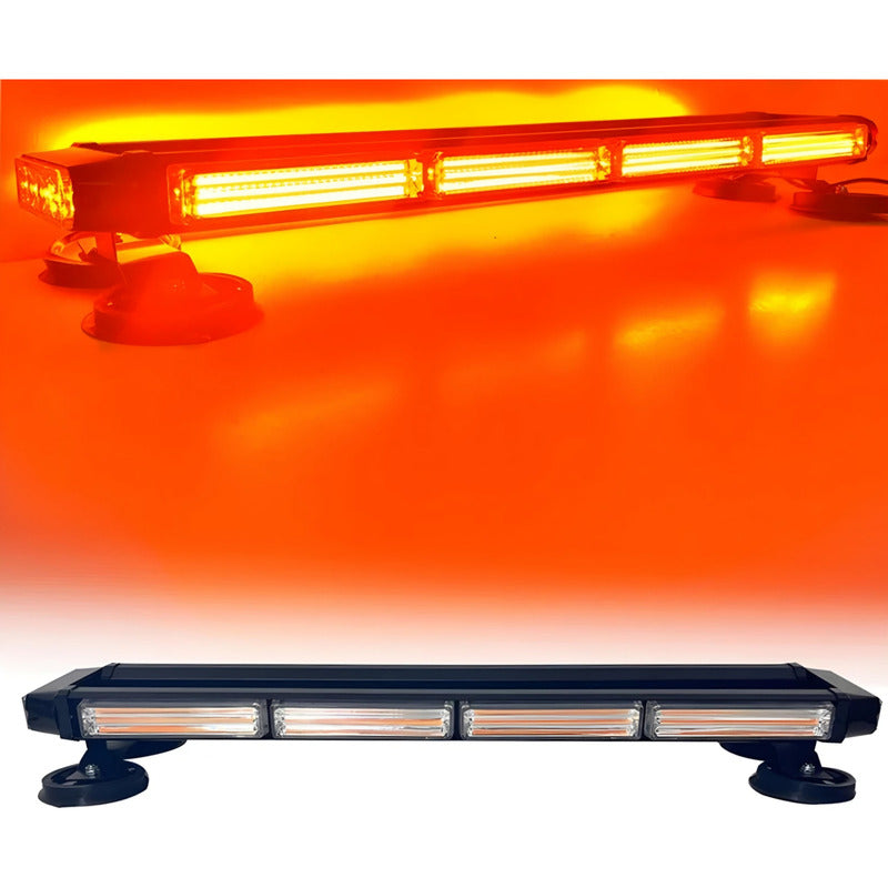 Baliza Led Techo Destellante Ámbar Estrobo Auto 12v Imán 65c