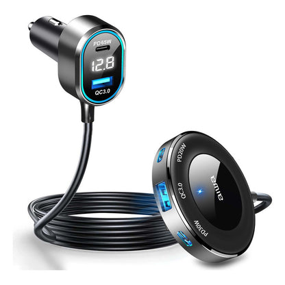Cargador Aiwa Usb Rápido Auto Extensión Pasajeros Traseros
