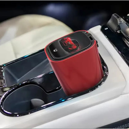Cenicero Con Luz Led Y Tapa Abre Fácil Monedero Auto Casa Rojo Yd-01