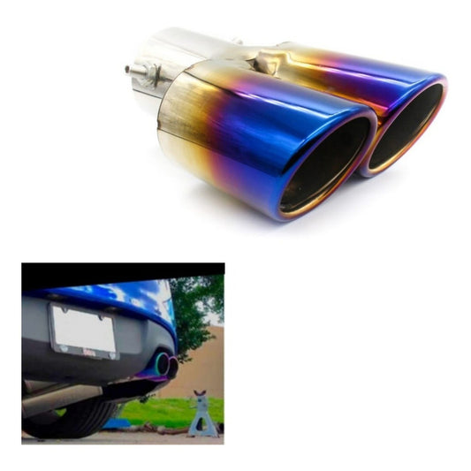 Cola De Escape Auto Doble Ionizado Tuning Universal/r&c