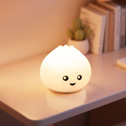 Lámpara Recargable Thek Silicona Led 7 Colores Táctil Espanta Cucos Usb Blanco