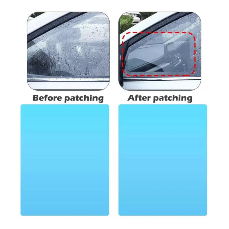 X2 Lámina Ventana Espejo Retrovisor Antilluvia Antiempañante Transparente Kmt 2008850