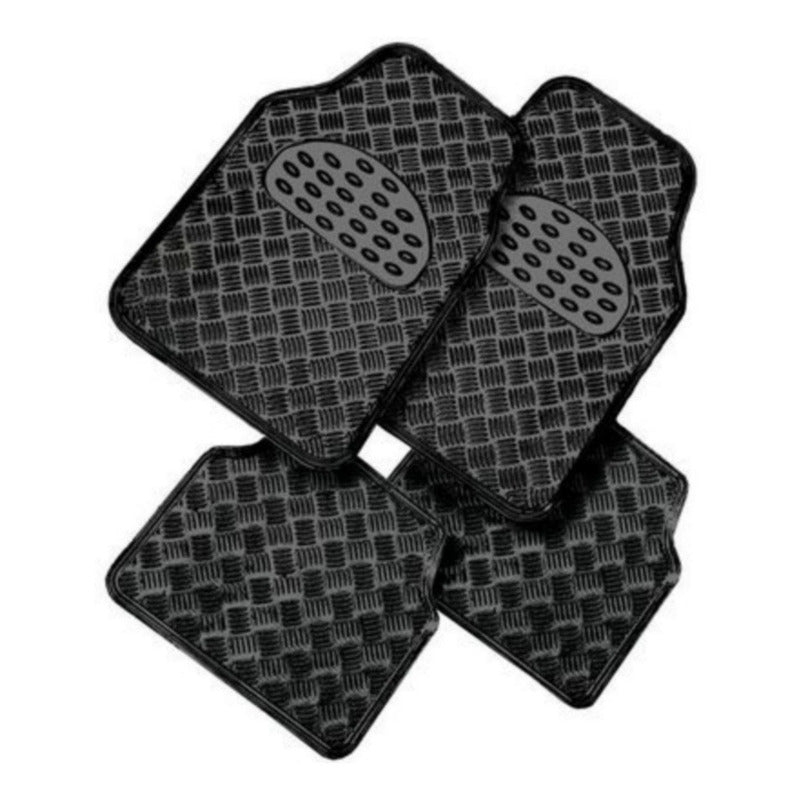 Alfombra Cubre Piso Metálico Colores Set 4pcs Auto Tuning