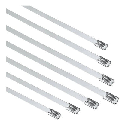 X7 Amarras Metalica Acero 304 Abrazadera 4.6x200mm Bridas Plateado 52712