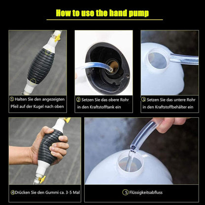 Bomba Sifón Manual Trasvasije Líquidos Combustible 220cm R&c