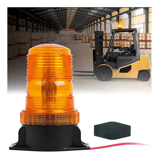 Baliza Led Ambar 2modos Luz 360 Y Strobo Apernable 10-30v
