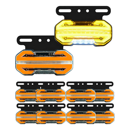 X4 Luz Led De Trocha Bicolor Cn Secuencial 12v/24v Flecha