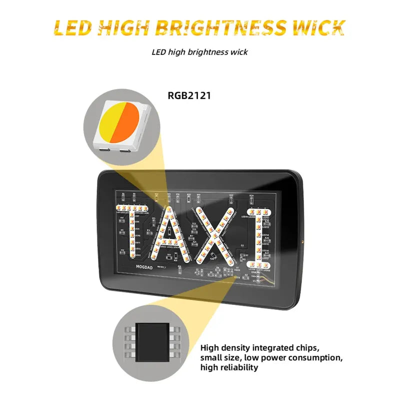 Letrero Luz Led Taxi Bicolor Con Ventosa Conexión Cenicero Rojo/verde 13303