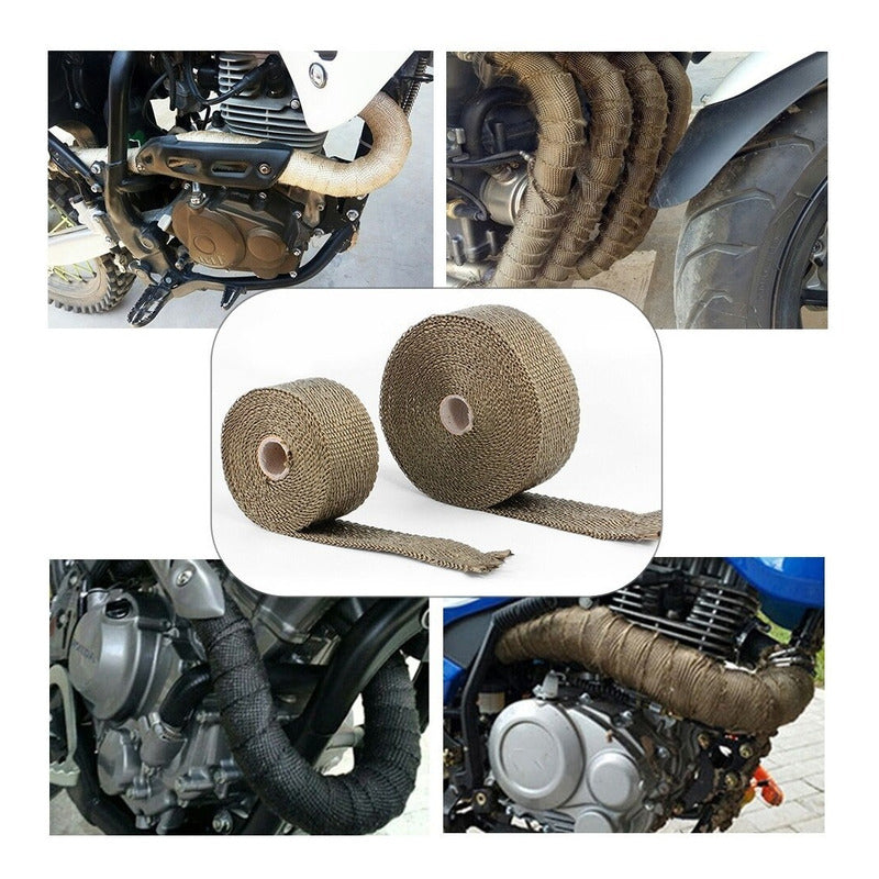 Cinta Térmica Aislante Escape 10 Metros 2000°f Auto Moto/r&c