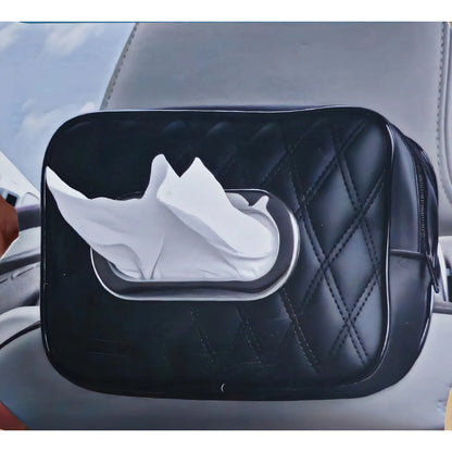 Bolso Dispensador De Pañuelos Para El Auto Porta Toallitas 14223 Negro