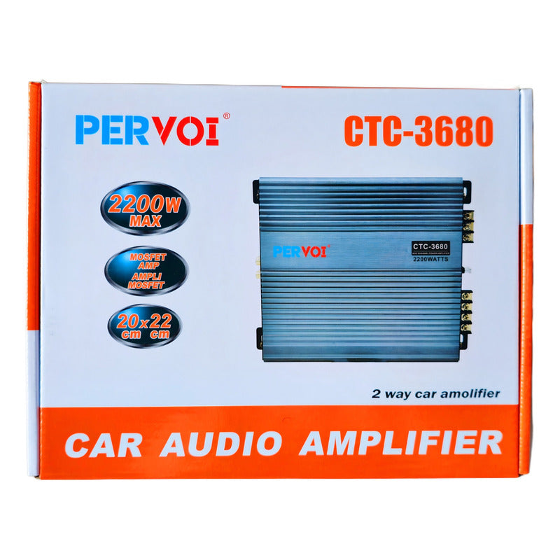Amplificador De Audio Estereo Para Auto 2vias 2200w Pervoi