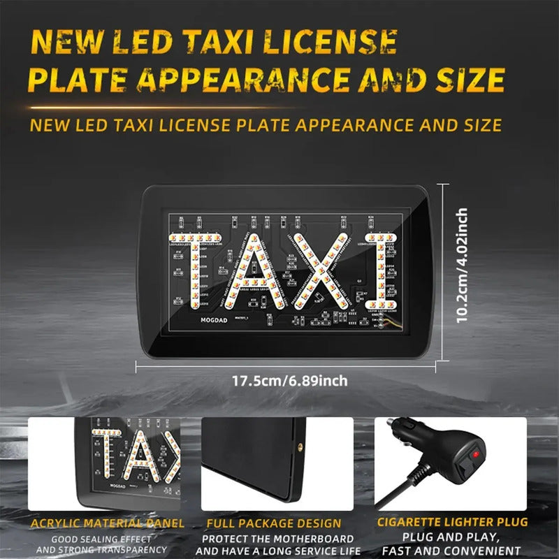 Letrero Luz Led Taxi Bicolor Con Ventosa Conexión Cenicero Rojo/verde 13303