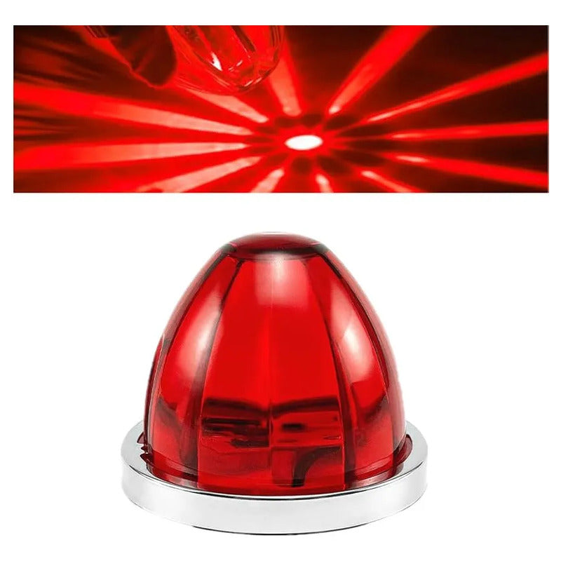 Foco Luz Led Watermelon Estrella Destella Americano 12/24v Cables Negro/rojo/amarillo Rojo 25375 Rojo