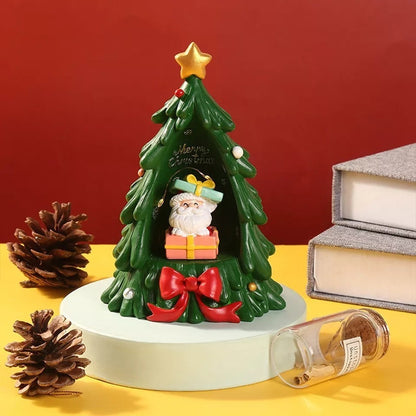 Lámpara Navideña Pino Árbol De Navidad Con Santa Luz Decora