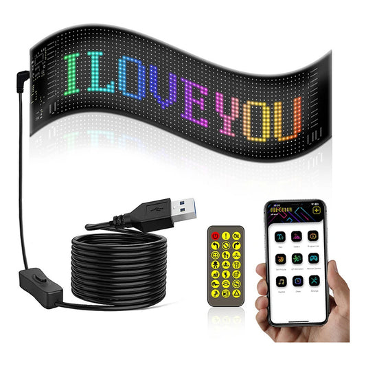 Letrero Luminoso Led Flexible Rgb App +control Usb Auto Casa