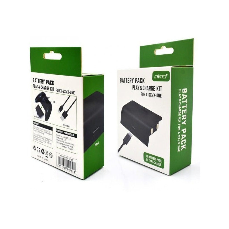 Kit Carga Y Juega Compatible Xbox Serie X Batería Recargable