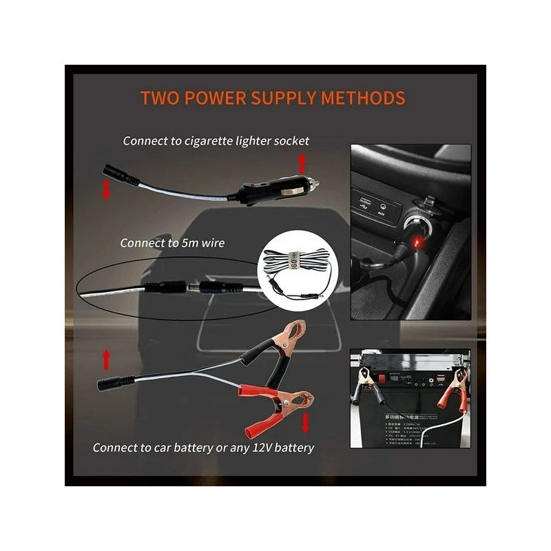 Lámpara Led Portátil Imantada Camping Emergencia 12-24v 550w