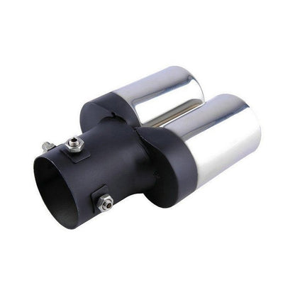Cola De Escape Doble Auto Tuning Universal Bicolor /ryc
