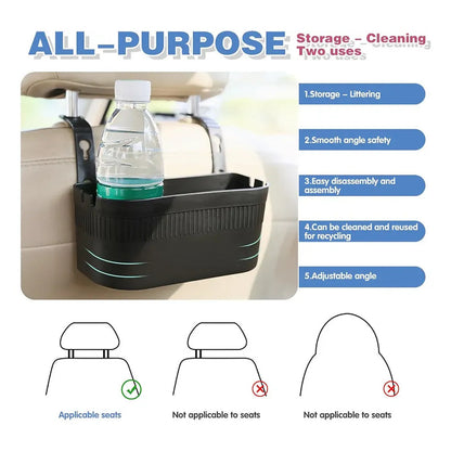 Organizador Multifuncional Para Apoya Cabeza De Auto Cesta