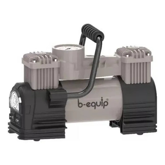 Compresor Aire B-equip 12v 2 Pistones 150psi Con Linterna Negro