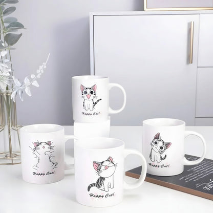 X4 Tazas De Gato Chi Mug Taza 380ml Taza Café Té Happy Cat