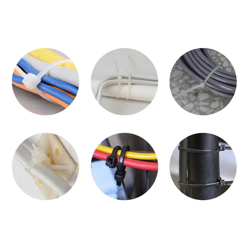 X100pcs Amarras Plásticas 4.8x160mm Multiuso Bridas  Nylon