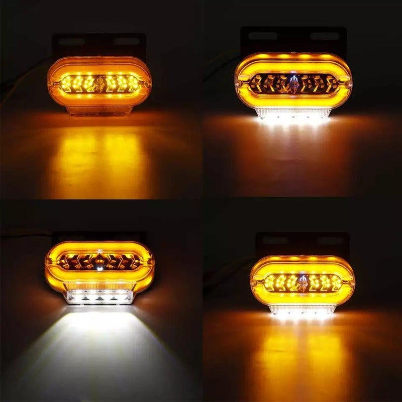 X10 Luz Led Lateral Bicolor Luz De Trocha 24v Destellante